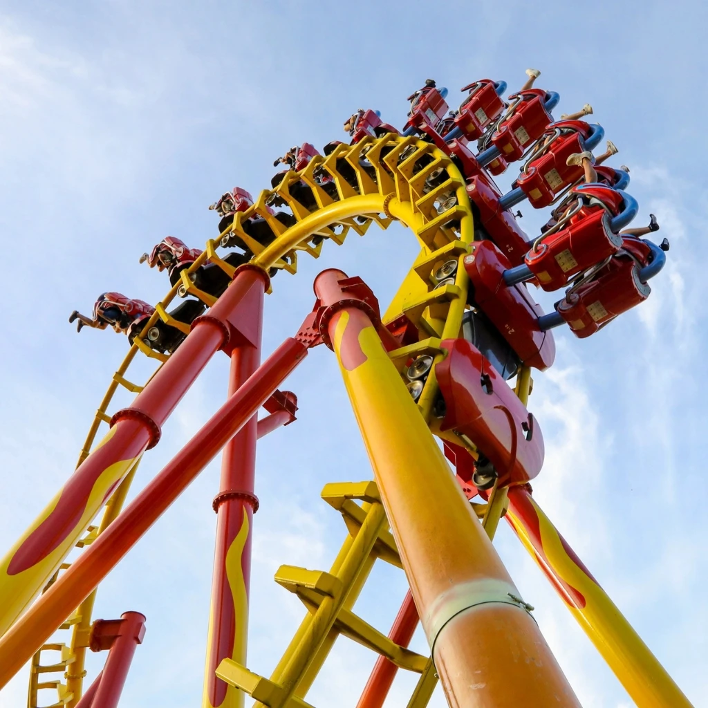 Montanha-russa FireWhip no Beto Carrero World para adolescentes